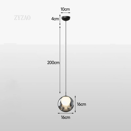 Suspension intérieure en verre style nordique simple — LZ4F9X2