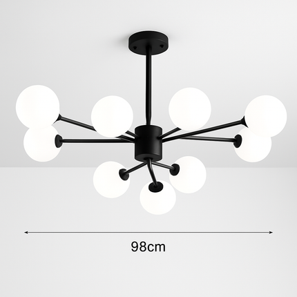 Lustre suspension LED boule en verre décorative nordique — LZ4X9J