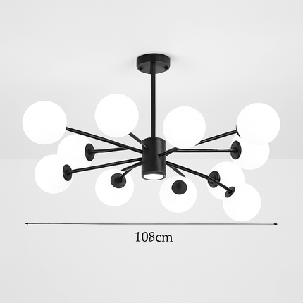 Lustre suspension LED boule en verre décorative nordique — LZ4X9J