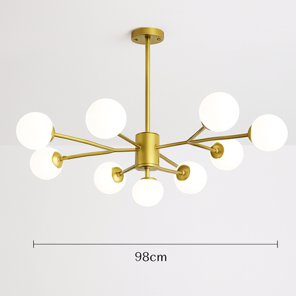 Lustre suspension LED boule en verre décorative nordique — LZ4X9J