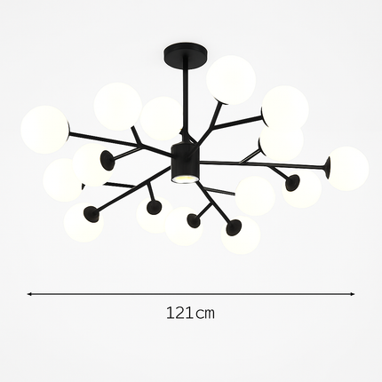 Lustre suspension LED boule en verre décorative nordique — LZ4X9J