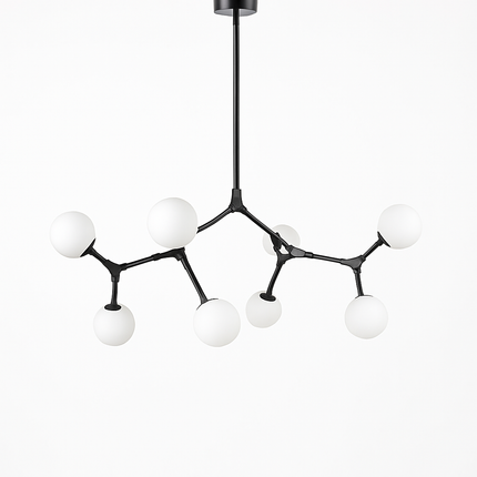 Lustre LED nordique avec abat-jour multicolore en verre — LZ4X9P2