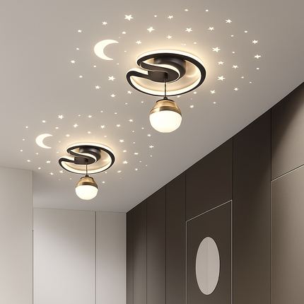 Lustre LED nordique avec projection étoilée en acrylique — LZ4X9T2