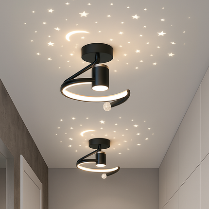 Lustre LED nordique avec projection étoilée en acrylique — LZ4X9T2