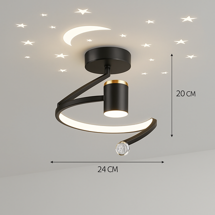 Lustre LED nordique avec projection étoilée en acrylique — LZ4X9T2