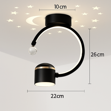 Lustre LED nordique avec projection étoilée en acrylique — LZ4X9T2