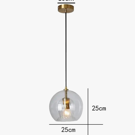 Lustre suspension LED en verre style nordique pour bureau et restaurant — LZ4X9T2