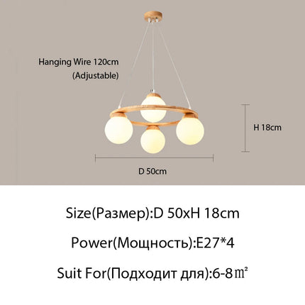 Lustre suspension nordique haricot créatif pour restaurant — LZ4M9T2