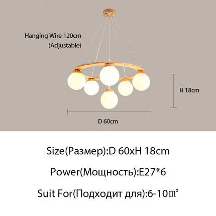 Lustre suspension nordique haricot créatif pour restaurant — LZ4M9T2