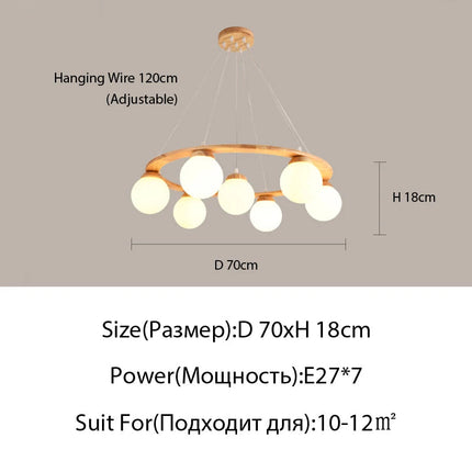 Lustre suspension nordique haricot créatif pour restaurant — LZ4M9T2