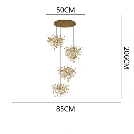 Lustre suspension nordique moderne avec éclairage LED intégré — LZ4X9P