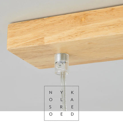 Lustre nordique en bois pour intérieur élégant — LZ4X9P2Q