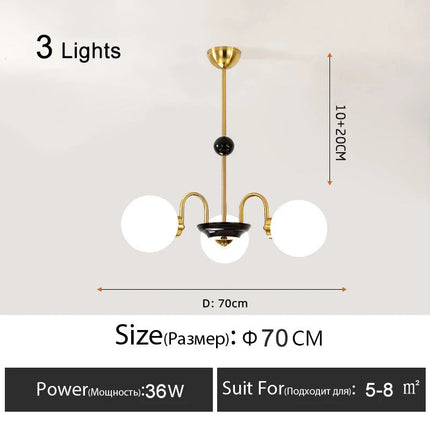 Lustre suspension nordique moderne en chrome avec LED intégrée — LZ4X9T2