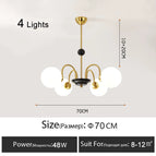 Or 6 lumières / Lumière chaude 3000K