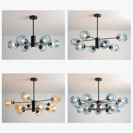 Lustre suspension nordique en verre et fer pour décoration — LZ7D9X