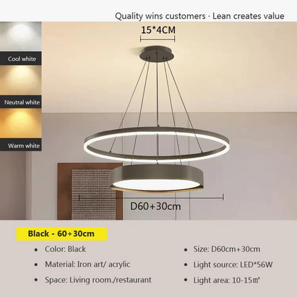 Lustre LED nordique au design simple et créatif — LZ4X9T