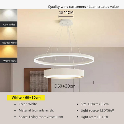 Lustre LED nordique au design simple et créatif — LZ4X9T