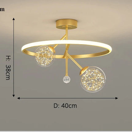 lustre nordique moderne à led simple boule pour éclairage intérieur