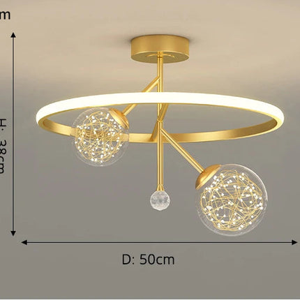 lustre nordique moderne à led simple boule pour éclairage intérieur