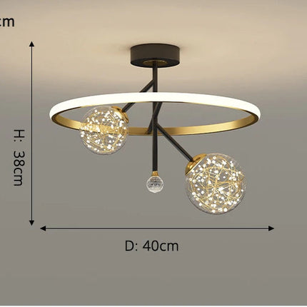 lustre nordique moderne à led simple boule pour éclairage intérieur