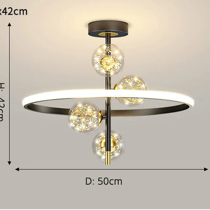 lustre nordique moderne à led simple boule pour éclairage intérieur