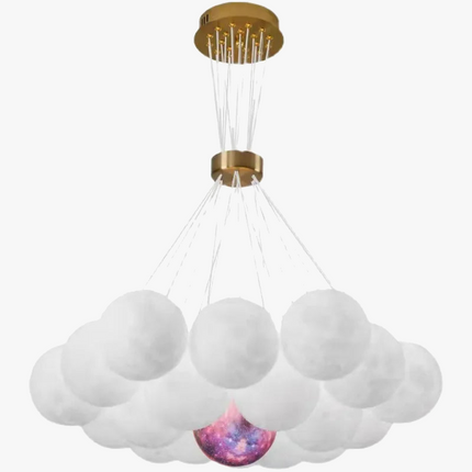 Lustre suspension nordique LED forme bulle planète lune — LZ4X9P2