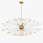 Rond D40cm / Corps de lampe en or / Ampoules LED tricolores | CHINE