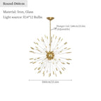 Ovale D60cm / Corps de lampe en or / Lumière chaude | CHINE