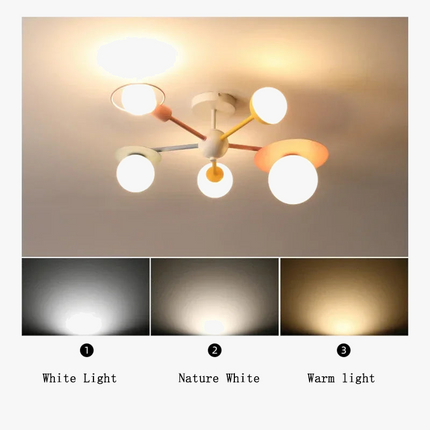 Lustre LED enfant design princesse dessin animé nordique — LZ4X9M