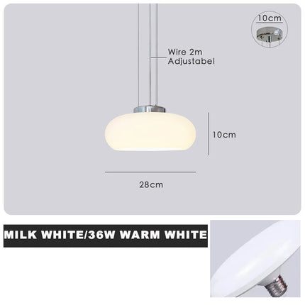 Lustre suspension nordique rétro en métal et verre style Bauhaus — LZ4X9T1
