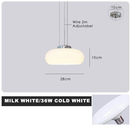 Lustre suspension nordique rétro en métal et verre style Bauhaus — LZ4X9T1