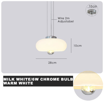 Lustre suspension nordique rétro en métal et verre style Bauhaus — LZ4X9T1