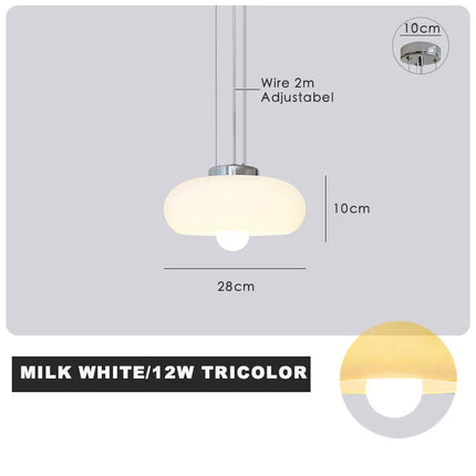 Lustre suspension nordique rétro en métal et verre style Bauhaus — LZ4X9T1