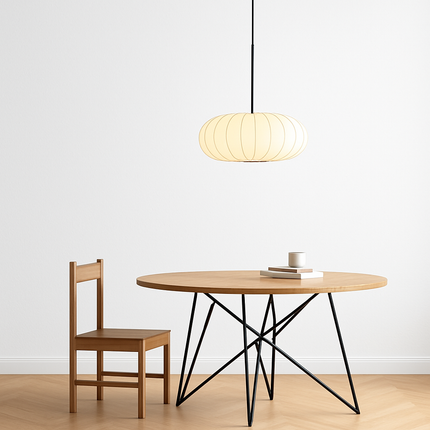 Lustre suspension nordique Wabi Sabi en soie avec LED — LZ4X9P