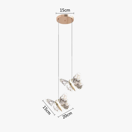 Lustre papillon en cristal pour décoration intérieure élégante — LZ4X9T2