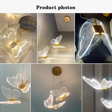Lustre suspension papillon en acrylique pour décoration maison — LZ4X7P