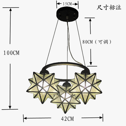 Lustre suspension créatif en forme de pentacle pour bar et intérieur — LZ4X9T