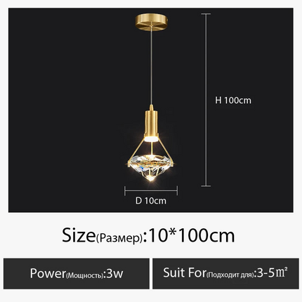 Lustre postmoderne en cristal avec éclairage LED personnalisable — LZ4FJ9