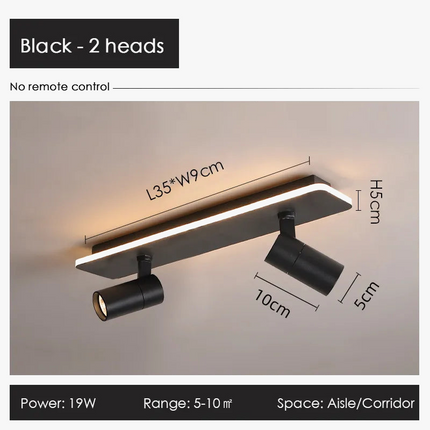 Plafonnier spot LED noir au design moderne — LZ4T9QJ2