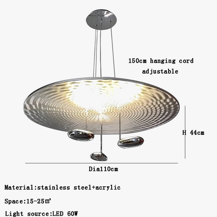 Lustre suspension LED italien en forme de goutte postmoderne — LZ4X9J