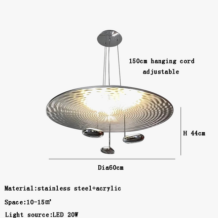 Lustre suspension LED italien en forme de goutte postmoderne — LZ4X9J