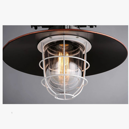 Lustre suspension rétro américain pour loft, café, pub, étude — LZ4Q7XJ