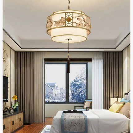 Lustre suspension rétro créatif pour éclairage de restaurant — LZ4P9XJ
