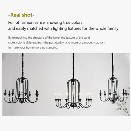 Lustre rétro en cristal avec LED pour salon élégant — LZ4X9Q7T