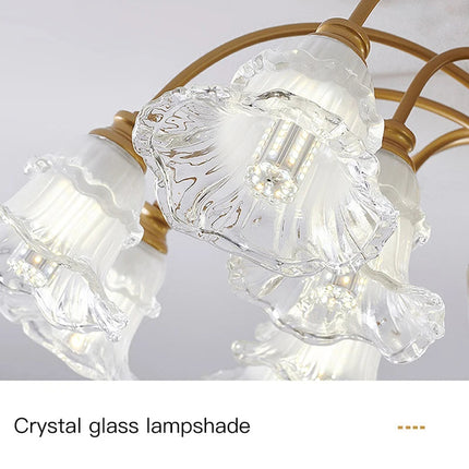 Lustre rétro en cristal pour décoration intérieure élégante — LZ4P9XJ2