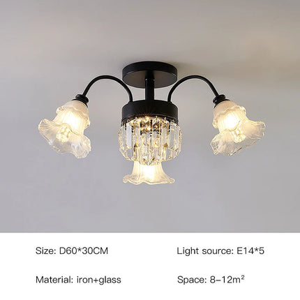 Lustre rétro en cristal pour décoration intérieure élégante — LZ4P9XJ2