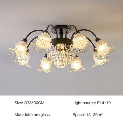 Lustre rétro en cristal pour décoration intérieure élégante — LZ4P9XJ2