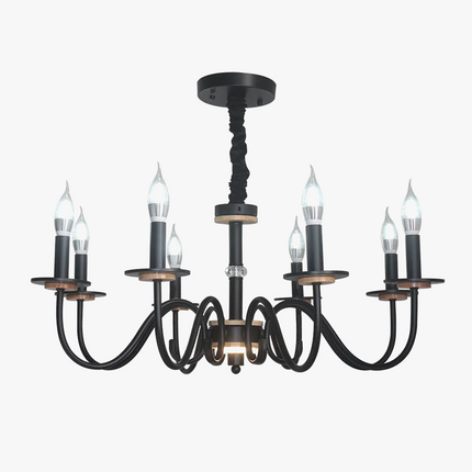Lustre rétro en fer à 8 bougies pour intérieur — LZ4N7Q2F