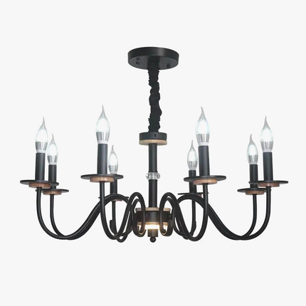 Lustre rétro en fer à 8 bougies pour intérieur — LZ4N7Q2F