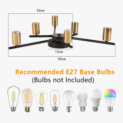 Lustre suspension rétro en fer forgé pour intérieur moderne — LZ4X9M